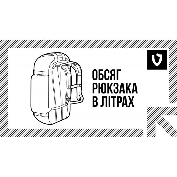How to determine the capacity of the backpack in liters?