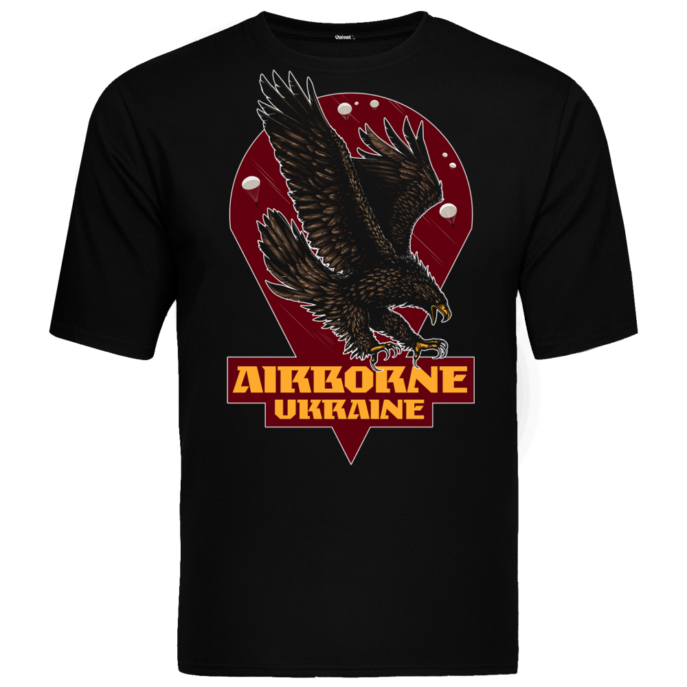 Velmet T-Shirt G2 - AIRBORN UKRAINE Black
