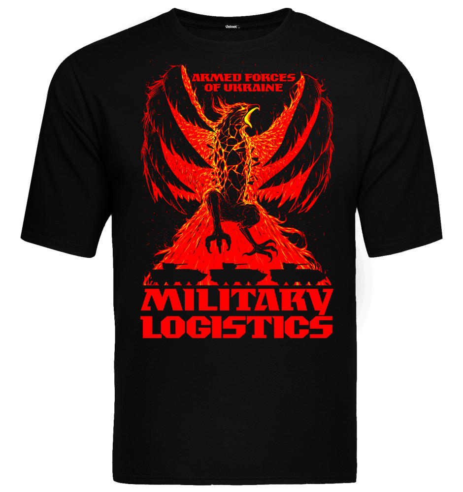 Velmet T-Shirt G2 - LOGISTICS FORCES OF UKRAINE Black