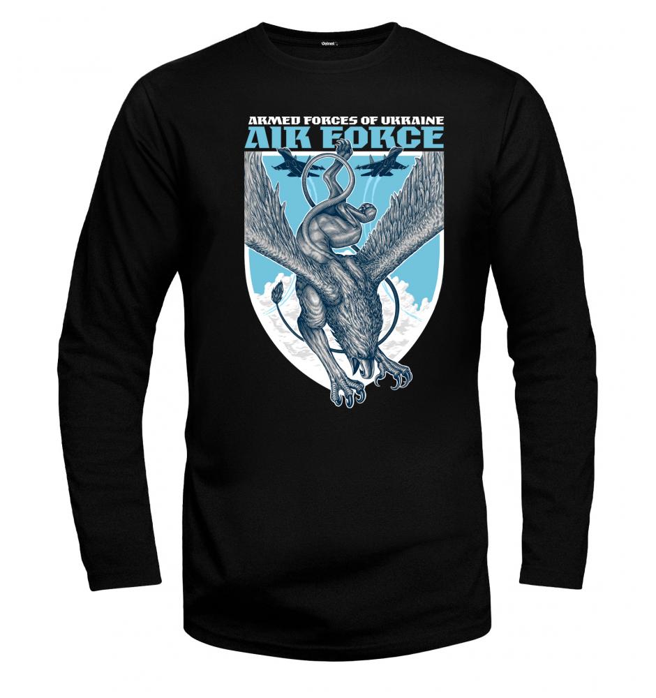 Velmet Long Sleeve G2 - AIR FORCES OF THE ARMED FORCES OF UKRAINE Black