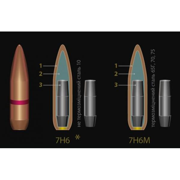 7N6M - 7N6 bullet with steel core cartridge 5.45x39