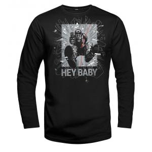 Long Sleeve T-shirt - Hey Baby Black LS-C-W.017.001 image 1083
