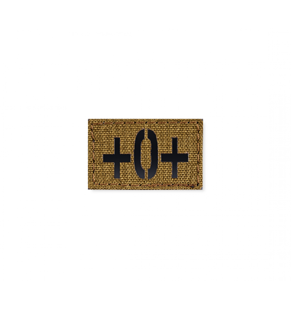 Blood Type Patch 25 * 40 (O+) Coyote