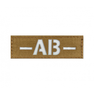 Reflective Blood Type Patch 25 * 80 (AB-) Coyote АВ0 - 003 image 544