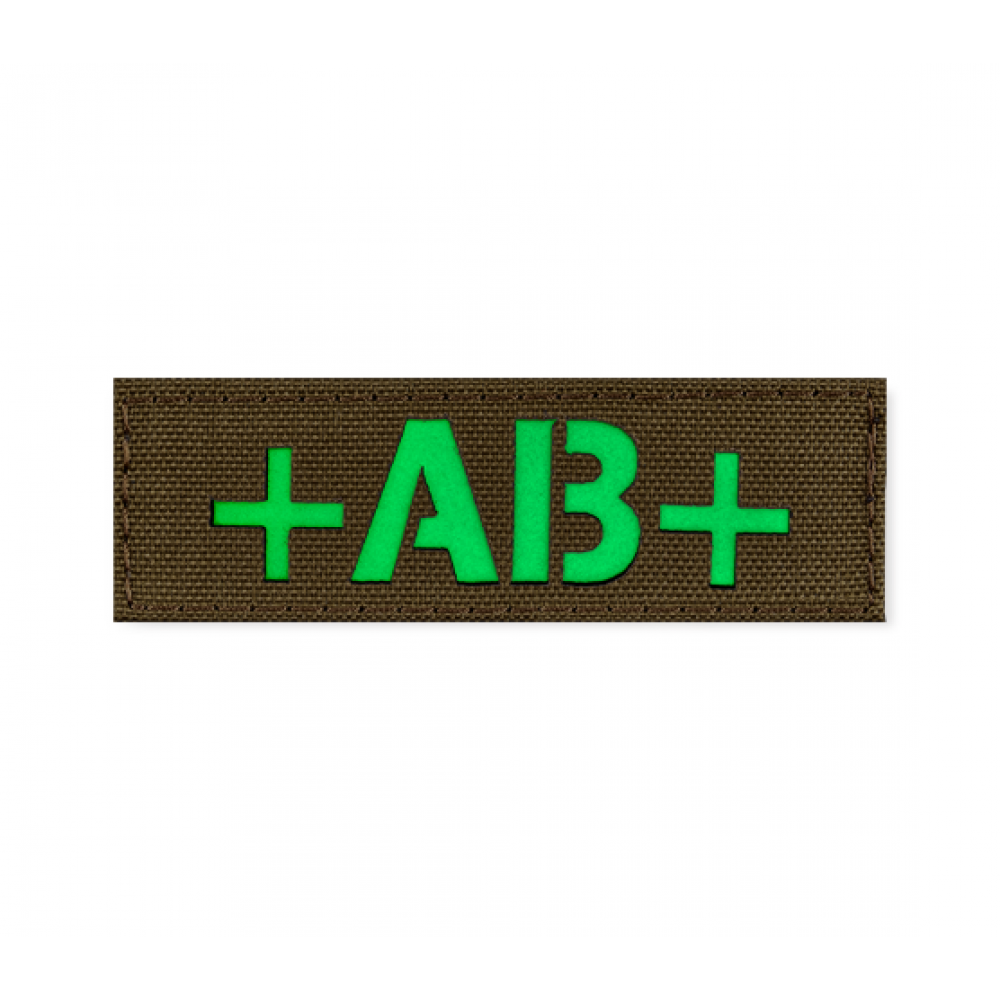 Reflective Blood Type Patch 25х80 (AB+) Coyote